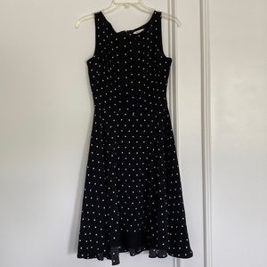 Black and white polka dot dress